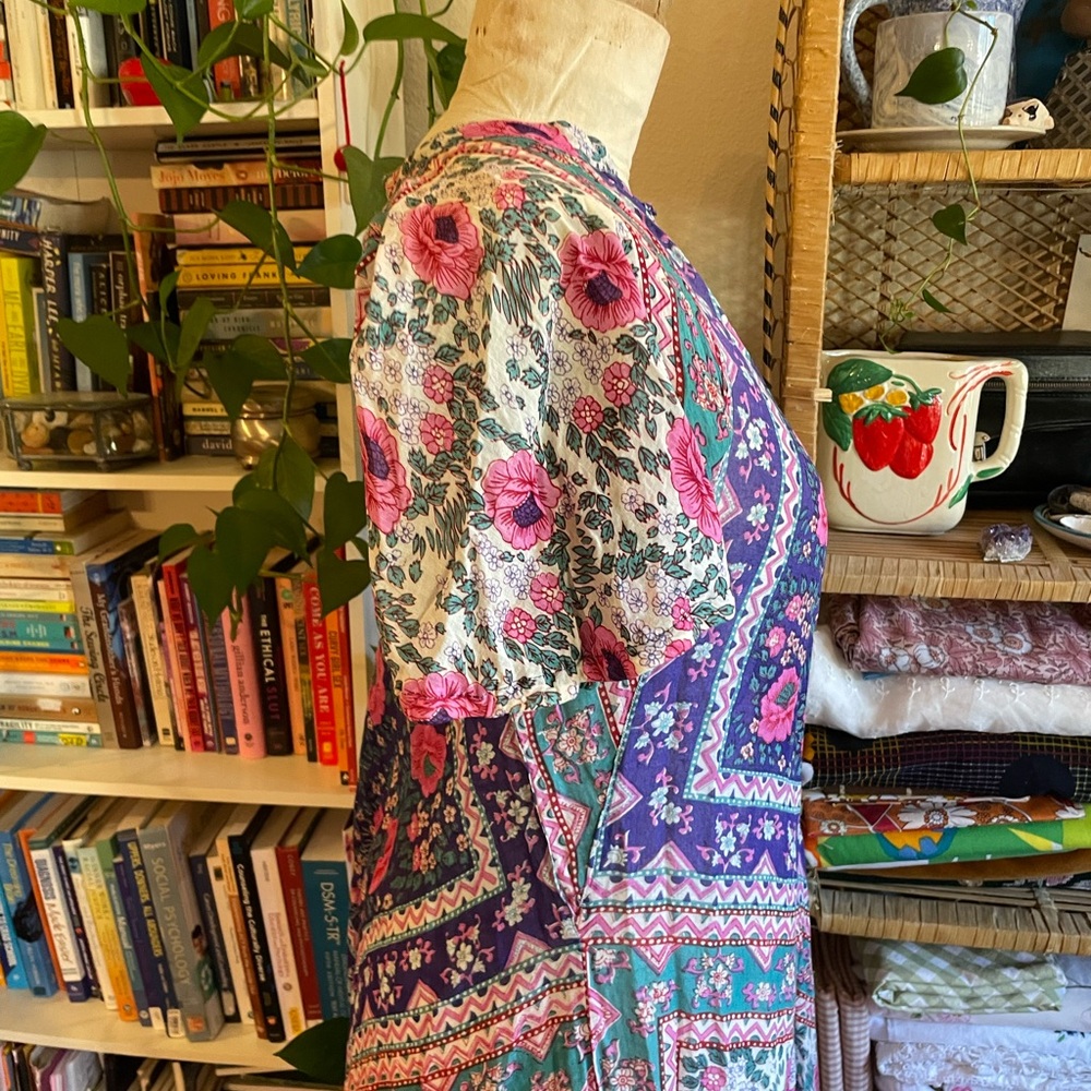 Vintage 70s India Cotton Maxi Dress - Picture 6 of 10